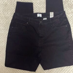 Time and Tru Black stretch straight leg Jean Sz 16